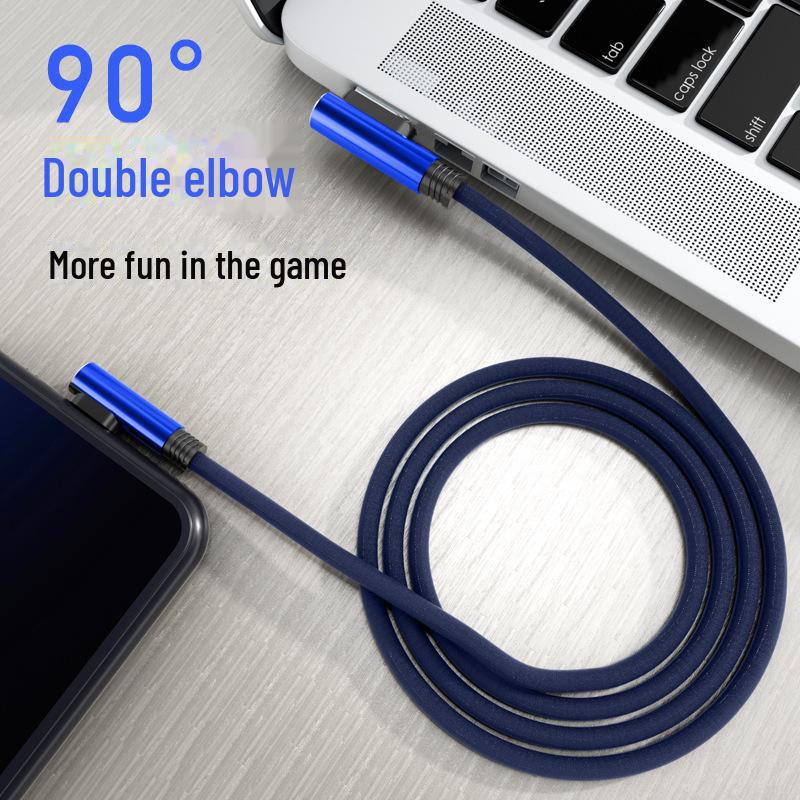 120W Fast Charge Right-Angle Data Cable for Huawei, VIVO, Honor, OPPO, Xiaomi