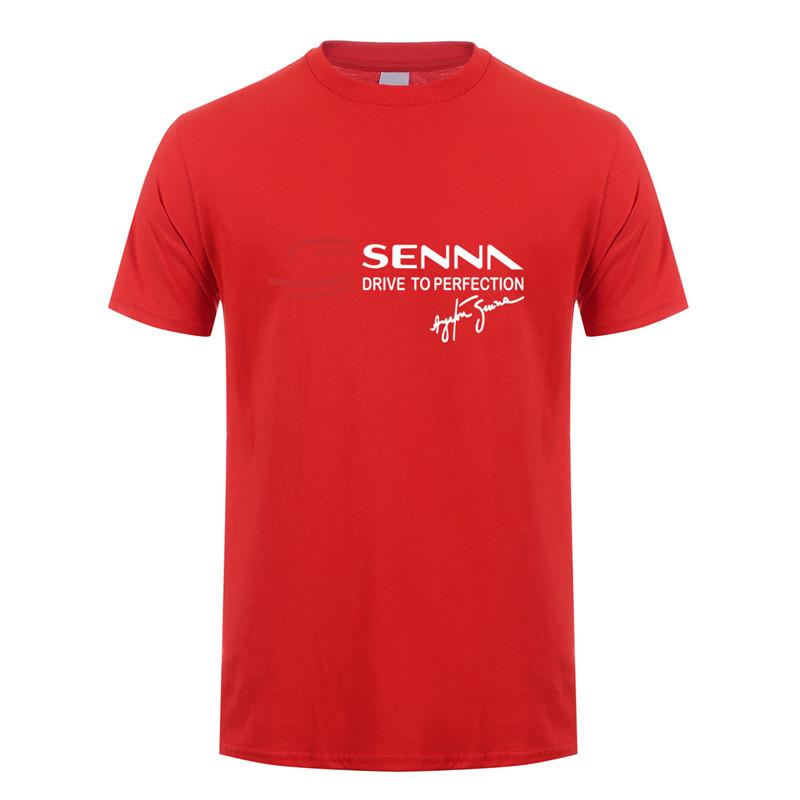 Ayrton Senna T Shirt Unisex Short Sleeve Cotton Senna Drive To Perfection Tshirt Top Tees Tshirts Lh148