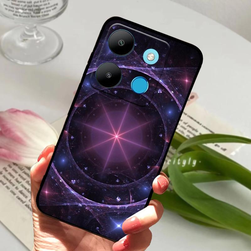 Для Infinix Smart 7 Чехол Роскошный Силиконовый ТПУ Мягкий Телефон Черный Чехол Чехлы Для Infinix Smart7 X6515 Funda Защитный Coque Capa