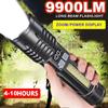 LED Flashlight High Power 9900LM Most Powerful Torch Light Zoomable Flash Light Rechargeable Lamp Waterpoor Lantern Portable Hand Lamp