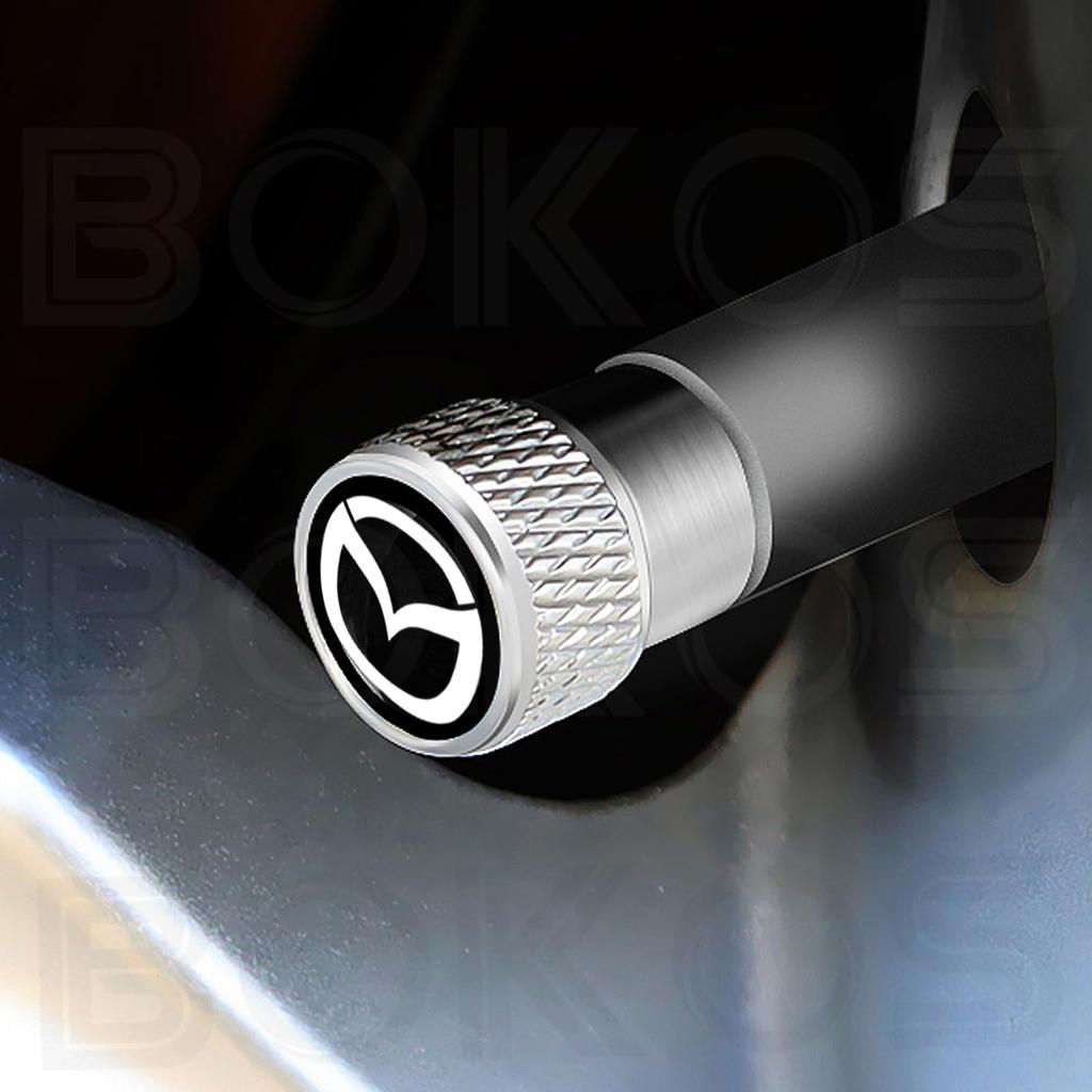 Колпачки на ниппель шин для Mazda Mazda Mazda Mazda Mazda Mazda Стильные Atenza, Axela, CX-3 MS, CX-4, CX-5, CX-8 - Тюнинг (Серебряный)