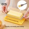 Butter Slicer Box Plastic Butter Cutter Dish with Transparent Lid for Counter Top Refrigerated Butter Container DIY Baking Butter Dish Box with