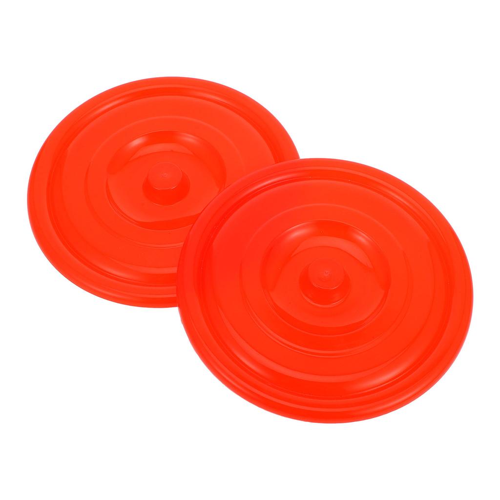 2Pcs 37.5cm Plastic Trash Can Lid Round Bucket Cover Odor Blocking Replacement for Sanitation Waste Box Garbage Can Accessories