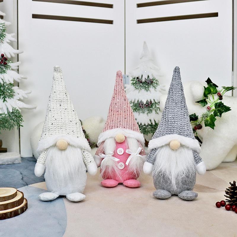 Gnome Decoration Faceless Plush Doll Christmas Desktop Ornament Xmas New Year Gift