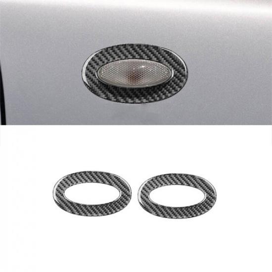 Carbon Fiber Turn Signal Light Decorative Cover Trim For Toyota Corolla 2006-12