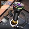 K2S PD 65W Phone Fast Charging Adapter USB+Type-C Car Charger with Type-C/8-Pin Spring Cable