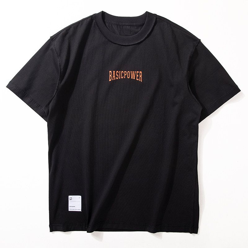 Short sleeve T-shirt Men's Summer Washed Cotton Moisture Absorption Breathable T-shirt inside-out Wear Design American vintage Loose Half Sleeve