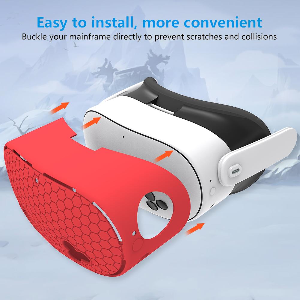 Силиконовый защитный чехол, дышащий защитный чехол, противоударный пылезащитный чехол для Meta Quest 3S, аксессуары