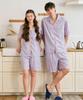 Haipeun [2 шт.] Мужской и женский короткий пижамный комплект Louis Silk Fit