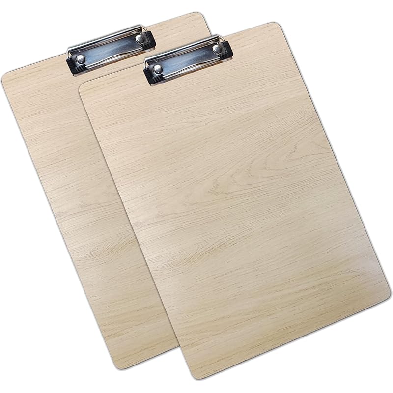 Eduway Exam Board Wooden/Writing/Clipboard ? Lightweight MDF | Heavy Duty Clip for Office, School, Home, College, Shop -