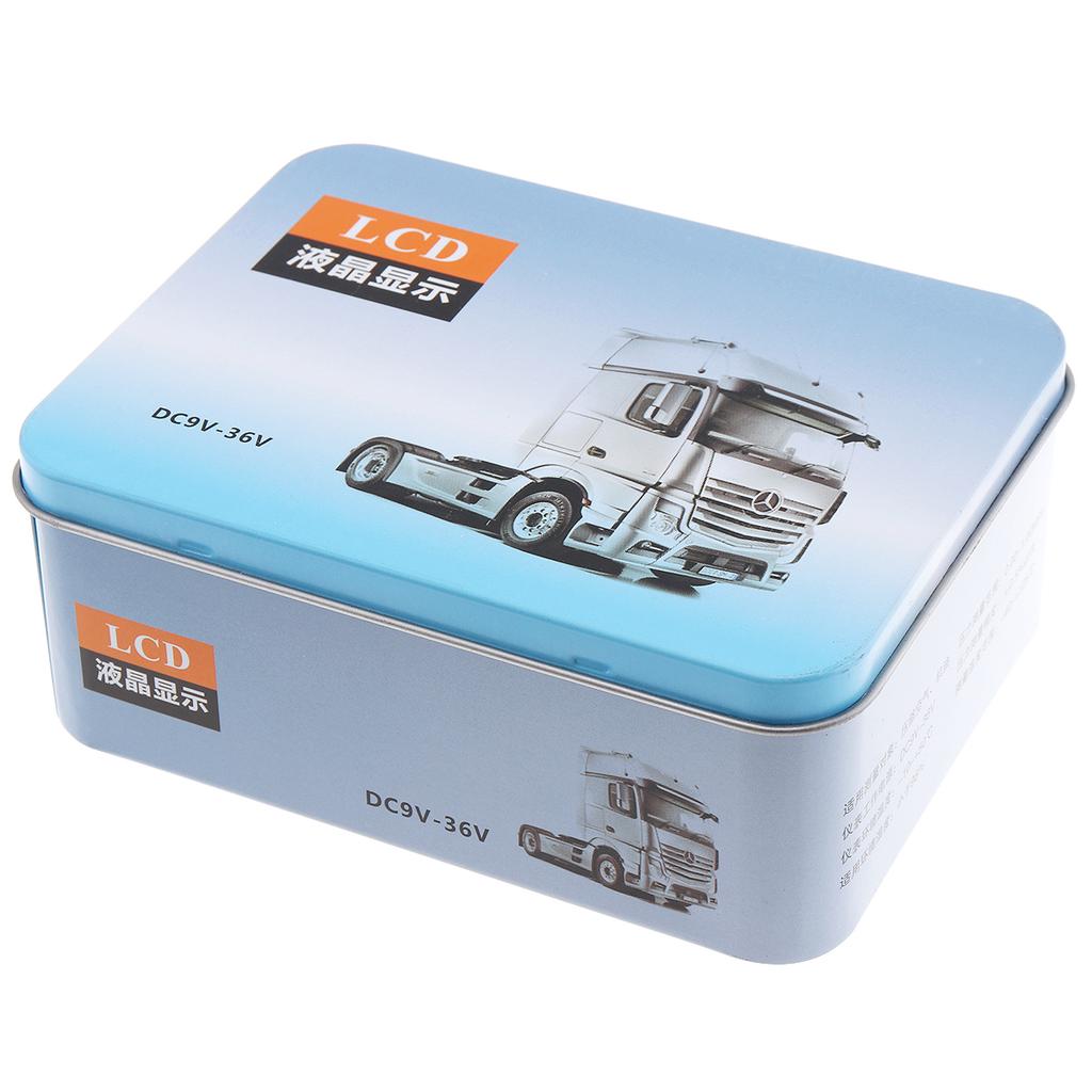 12V / 24V 4 In 1 LCD Digital Volt Gauge+Water Temp Gauge+Oil Pressure Gauge+Fuel Gauge with Sensor