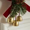 Christmas Tree Green Plant Hanger Christmas Bell Pendant Velvet Bow Hanging
