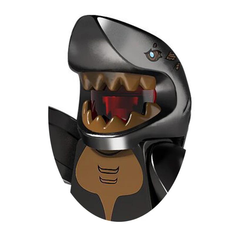 PG8141 Аниме Мультяшная Кукла Конструктор Каваи Банановый Человек Акула Развивающие Игрушки Детский Домашний Подарок Конструктор Приключение