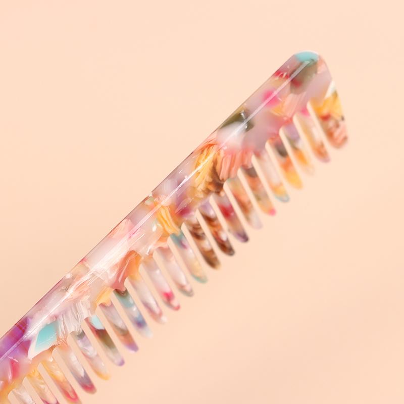 Высококачественный ацетатный корейский стиль, простая мраморная текстура, длинная ручка, заостренный хвост, антистатическая парикмахерская расческа