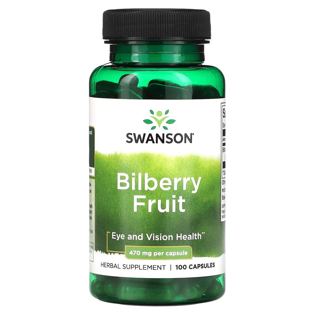 Bilberry Fruit, 470Mg, 100 Capsules