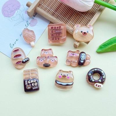 Мультяшный блестящий медведь, смола, DIY украшения, чехол для телефона, крем-клей, аксессуары для волос, набор для рукоделия