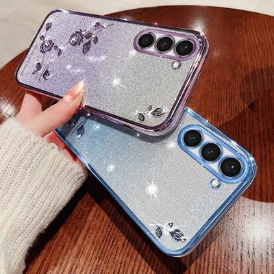Роскошный прозрачный чехол с бриллиантовым блеском для Samsung A13 A54 A33 Galaxy S24 S23 S22 Ultra S21 FE Note 20, противоударный защитный чехол, аксессуары