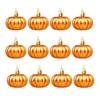 12 Pcs Matte Pumpkin Hanging Ornaments Plastic Thanksgiving Decorations Pumpkins Pendants  Christmas
