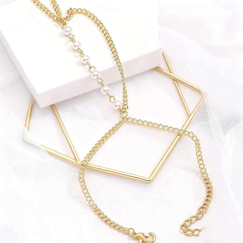 Европейский Креативный Браслет-Раб с Кристаллами и Цирконием: Женская квадратная цепочка с бусинами и соединением для пальца