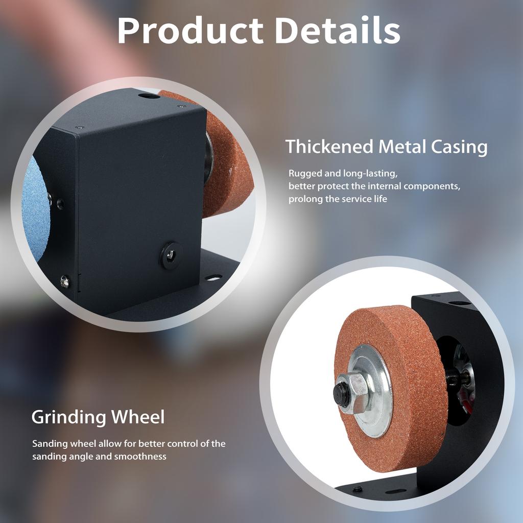 Мини-ленточная шлифовальная машина 250 Вт, точилка для ножей, электрическая настольная шлифовальная машина, 7 регулируемых скоростей