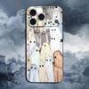 Милый чехол-призрак для iPhone 12,14,15,16,17,13,11,X,Mini,Plus,Pro Max,8,7,XR,SE,XS,Мягкий силикон, Черный