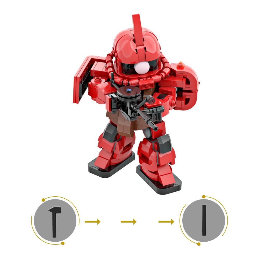 MOC ZAKU II Building Block Anime Figure Action Model Collection Educational Brick Assemble Robot Toy For Children Gift