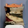Italian Renaissance Giorgione Famous Oil Painting Sleeping Venus Linen Sofa Decoration Pillow Case Gallery Art Car Cushion Cover