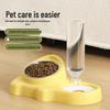 Двойная керамическая миска для питомца: Интегрированная миска-непроливайка для воды и корма для кошек и собак