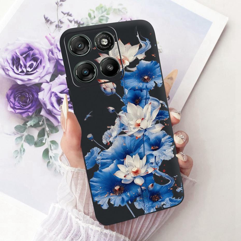 Модный Чехол с Буквой для Телефона Motorola Moto G77 G67 Задняя Крышка Для MOTO G67 G77 5G Мягкие Черные Силиконовые Чехлы