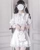 KALAOK Lolita Dress, Gothic Lolita, Mori Girl, Mini, Gothic Style, Cosplay, Princess Style, Cute, White, Size S