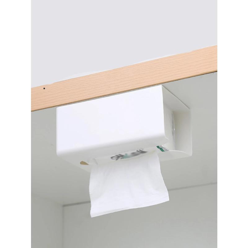 Настенная коробка для салфеток, самоклеящаяся полка для салфеток, держатель для салфеток, диспенсер для мусорных мешков, полка для хранения вещей, экономящая место дома