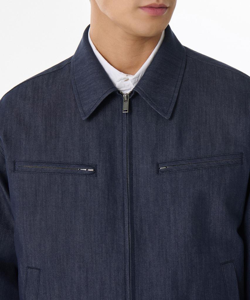 Musinsa Standard Slub Denim-Like Work Jacket [Medium Indigo]