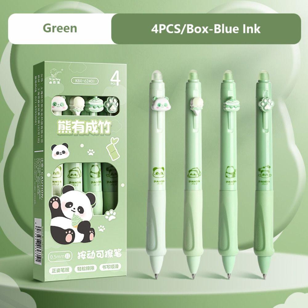 4 шт./кор. 0,5 мм черная/синяя стираемая ручка-ручка с нажимным типом нейтральная ручка для письма школьный офис