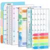 A6 Budget Planner Refill Kit 82 Sheet 2024 Colorful Monthly Weekly Planner Calendar Inserts 6 Hole Expense Budget Loose-leaf Notebook Replacement