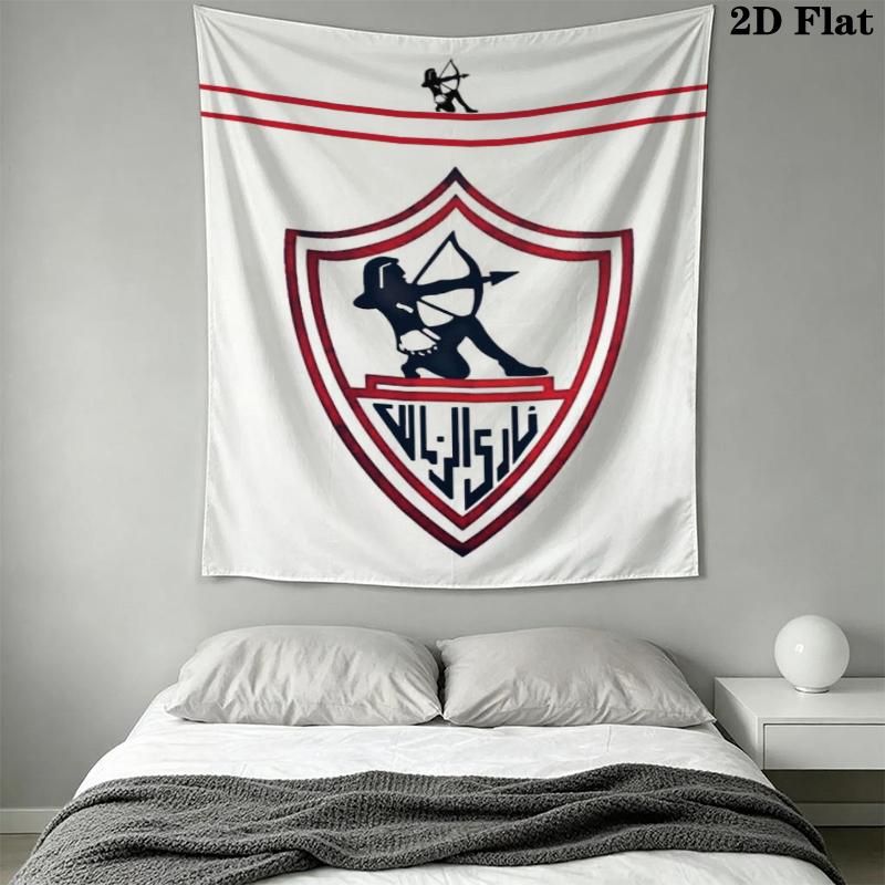 Zamalek SC Wall Tapestry Aesthetic Wall Hanging Printed Fabric Blanket Decorative Tapestries for Bedroom Living Room Home Decor