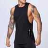 Мужской повседневный жилет с круглым вырезом без рукавов, украшенный буквами, топы на бретелях, однотонные топы для фитнеса с