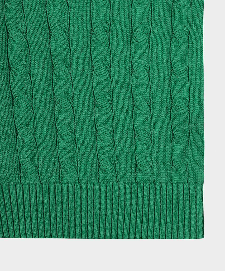 BROOKS BROTHERS [Women'S] Cotton Cable Crew Neck Short Sleeve Sweater (Green) (Bbwrwb201Aifm)
