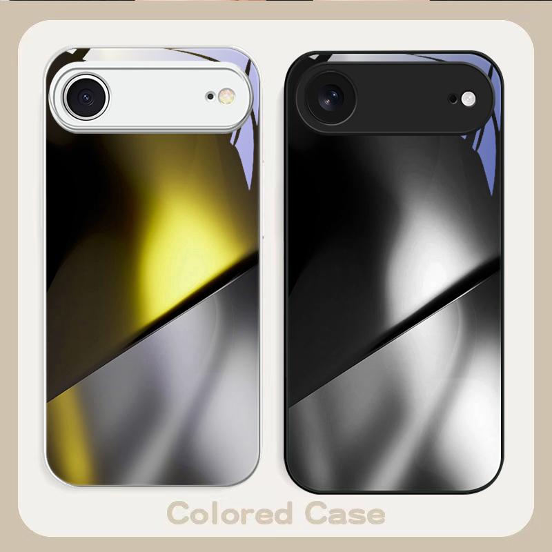 Загадочный цвет и свет Для iPhone 17 Air 16 E 15 14 13 Plus 12 mini 17 Pro Max 11Pro XR Xs 7 8 11 Закаленное стекло Чехол для телефона