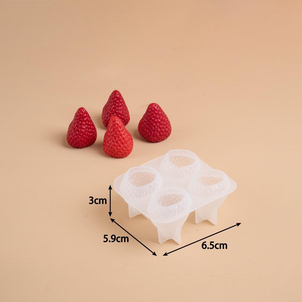 Силиконовая 3D форма для клубники Многоразовая форма для свечей DIY Свадебная годовщина