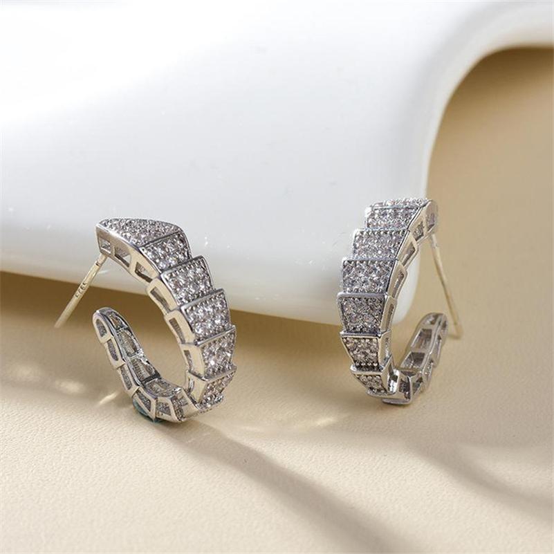100 %Real 925 Sterling Silver Diamond Jewelry Stud Earring For Women Aros Mujer Oreja Orecchini Diamond Earrings For Women Girls