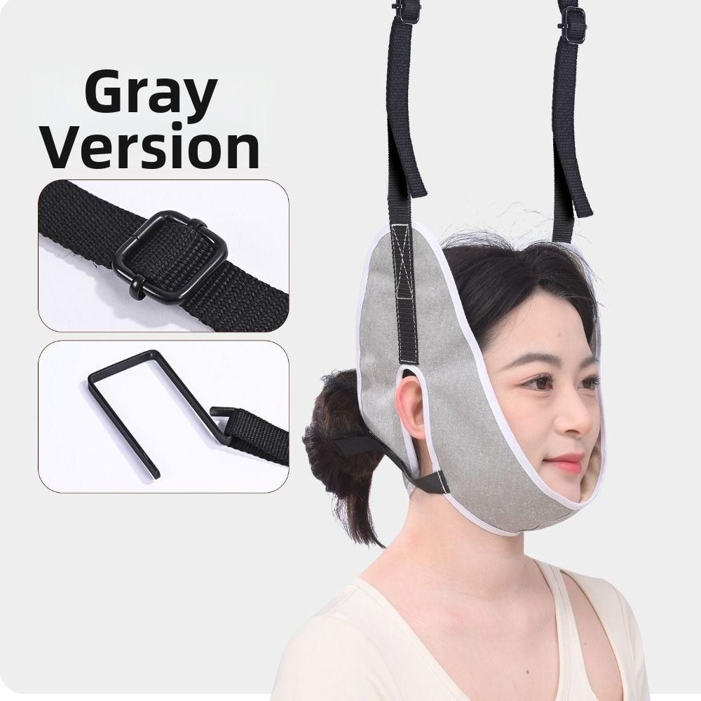Adjustable Cervical Traction Device with Door Hook Door Hanging Neck Harness  Adult