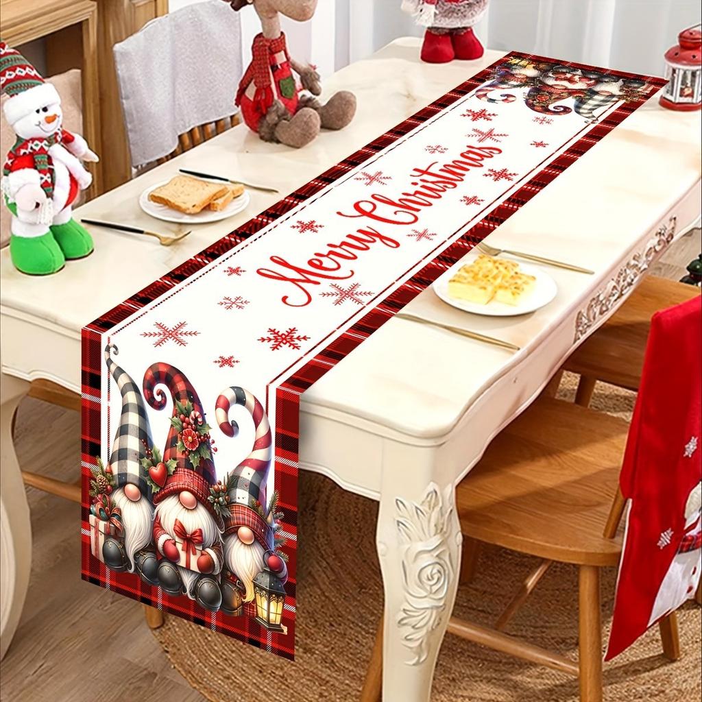 Santa Claus Christmas Table Runner Merry Christmas Decoration For Home Xmas Party Table Decor Navidad Noel New Year