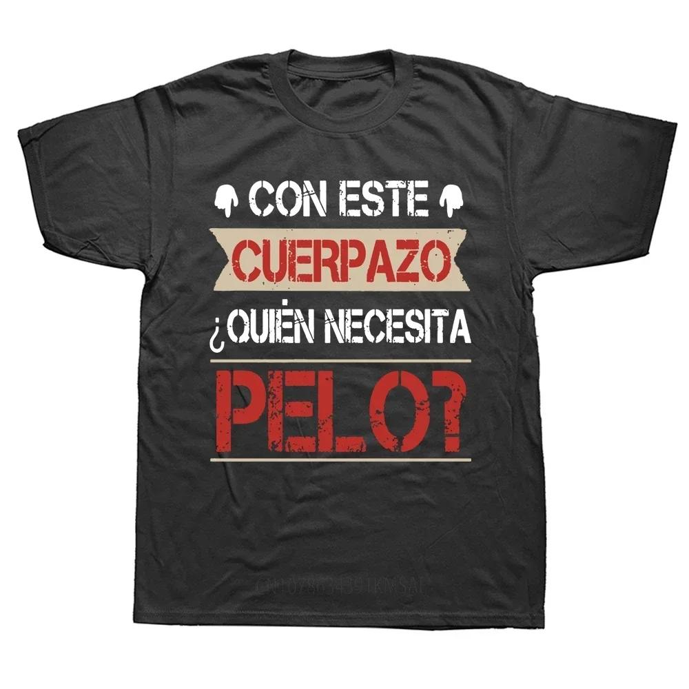 Unisex Funny Spanish Text Humor Novelty Print Tshirt Short Sleeve Crew Neck Tops For Daily Party Holiday Casual Street Wear