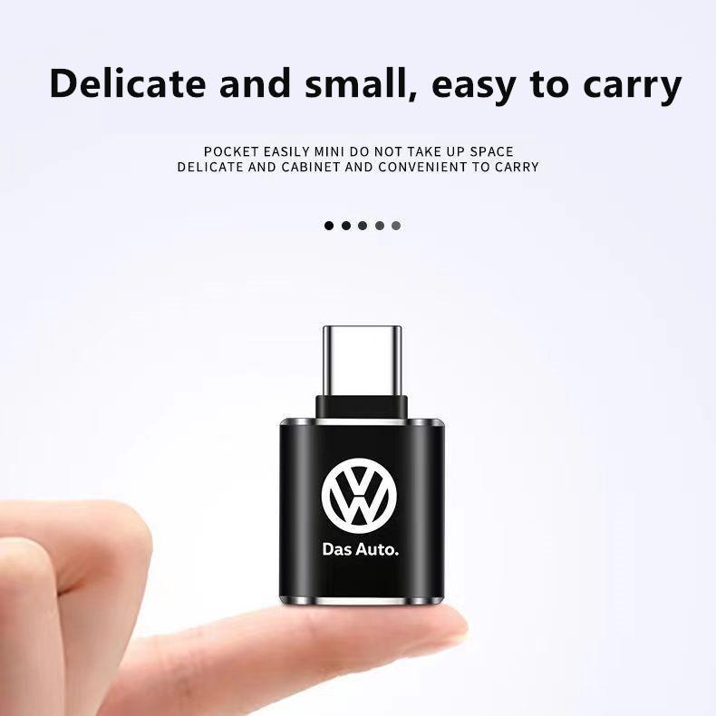 2026 Hot Car Interface Mini Converter Type-C To USB 3.0 Charging Adapter for VW GTI Polo Golf Passat Tiguan Jetta MK6 Interior Mouldings FM7 sdwp2