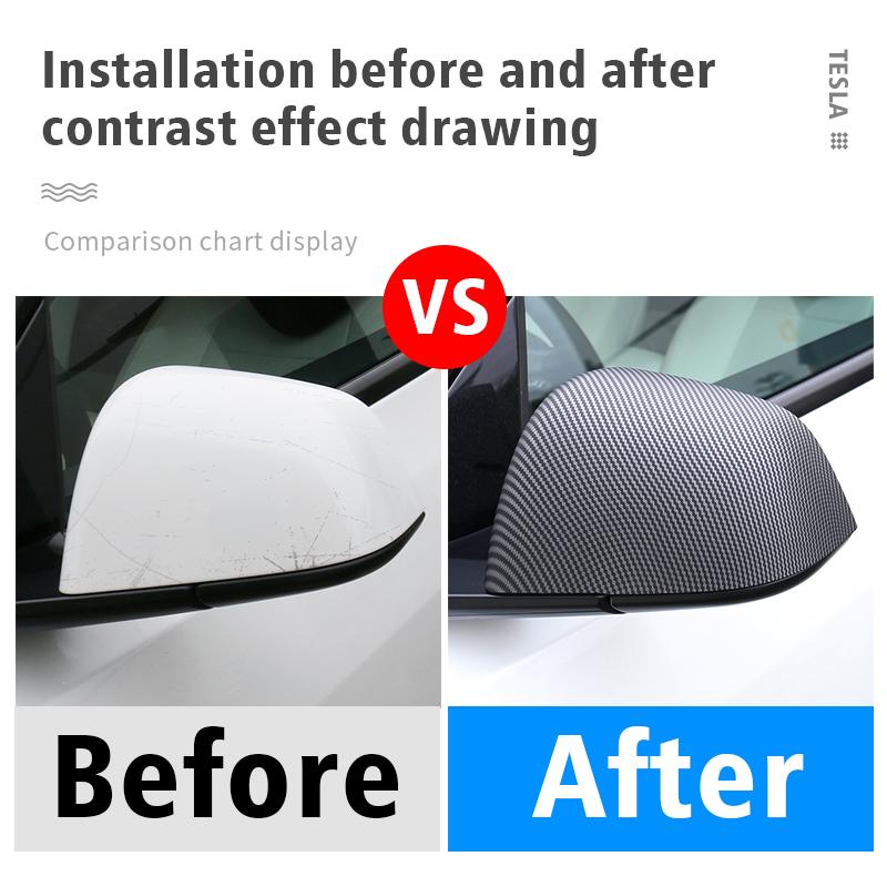 Для Tesla-2022 Модель 3/Y автомобиля ABS зеркало заднего вида крышка двери боковое зеркало заднего вида защитный корпус аксессуары