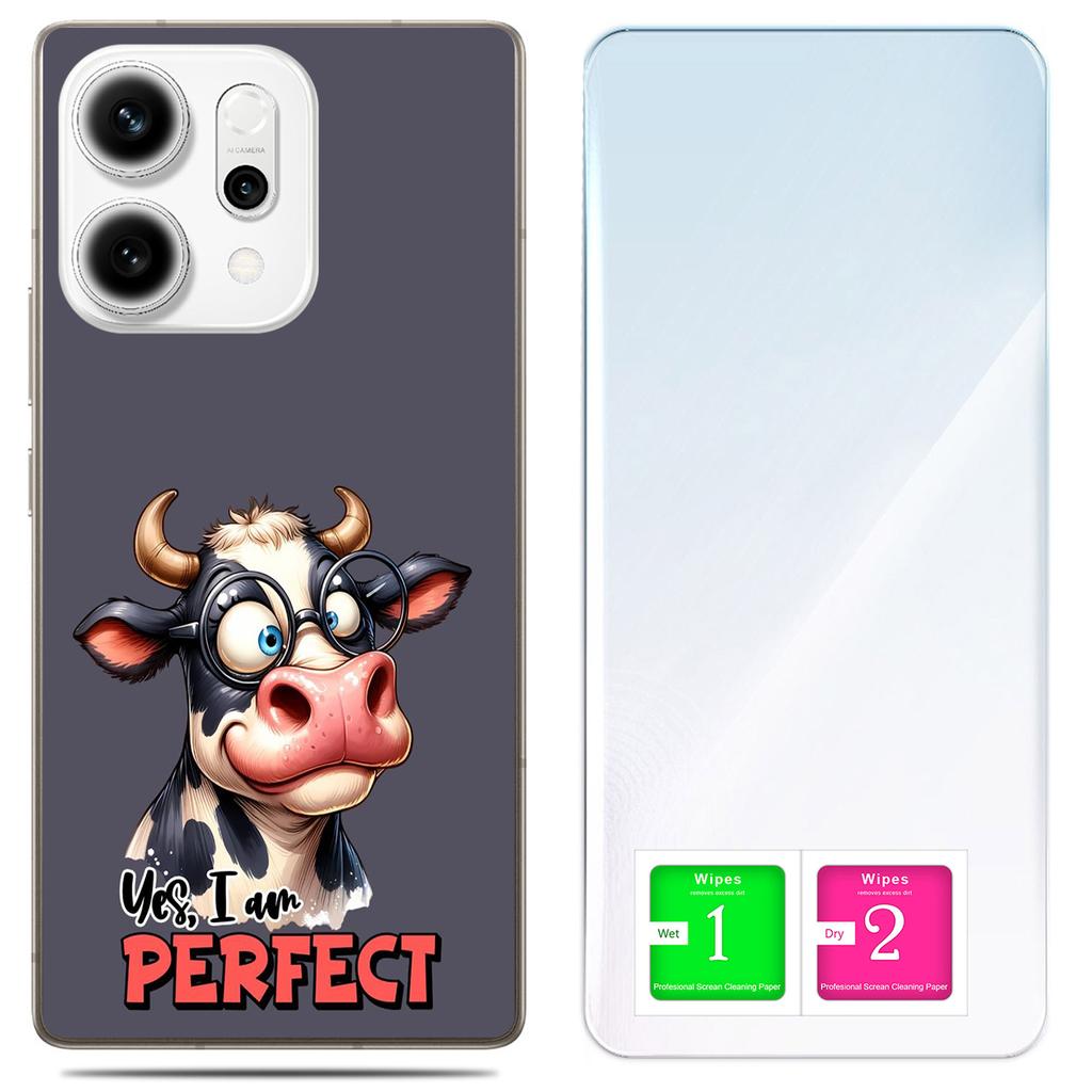 Etui Do Oppo Reno 14F / 14 Fs 5G Obudowa Foto Case Plecki Słonik + Szkło
