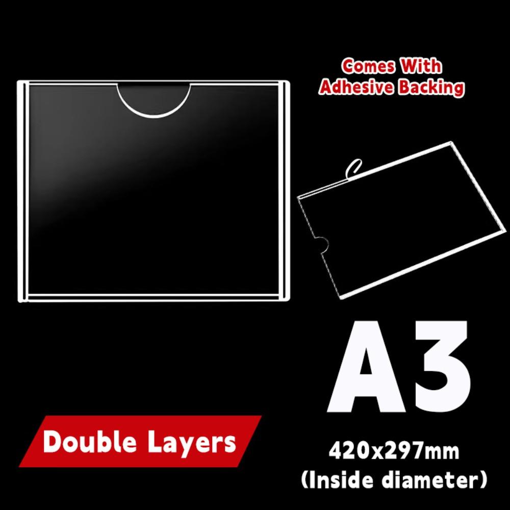 Самоклеящаяся фоторамка Прозрачный держатель для карточек Высококачественный держатель для табличек Подставка для карточек