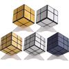 QiYi 2x2 3x3 Mirror Cube Gold Silver Brushed Magic Cube Speed Professional Puzzle Cubo Magico Toys for Children Blocks Gift Toy