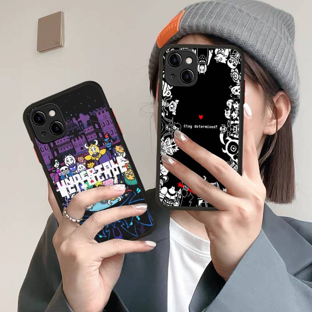 Силиконовый чехол для iPhone 16 15 14 13 12 11 Pro Max Plus X XS MAX с рисунком из игры Undertale, противоударный, матовый