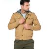 Men's Cotton Military Jacket Casual  Work Army Field Flight Pilot Bomber Jacket with Detachable Hood USA Size